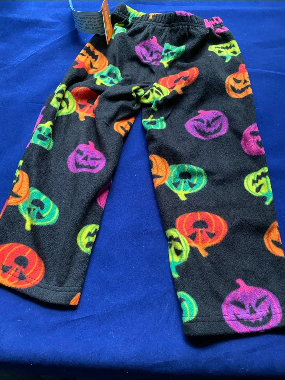 New Halloween Hyde & Eek Pumpkin Black Fleece Pajama  Pants Size 3T
